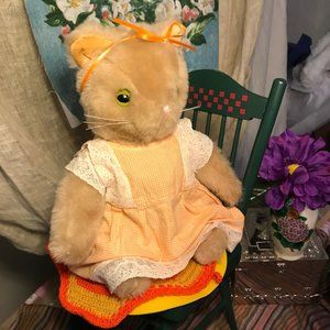 Beatrix Potter "Mittens" Vintage Plush Stuffed Kitty Cat 1982 Mint Condition